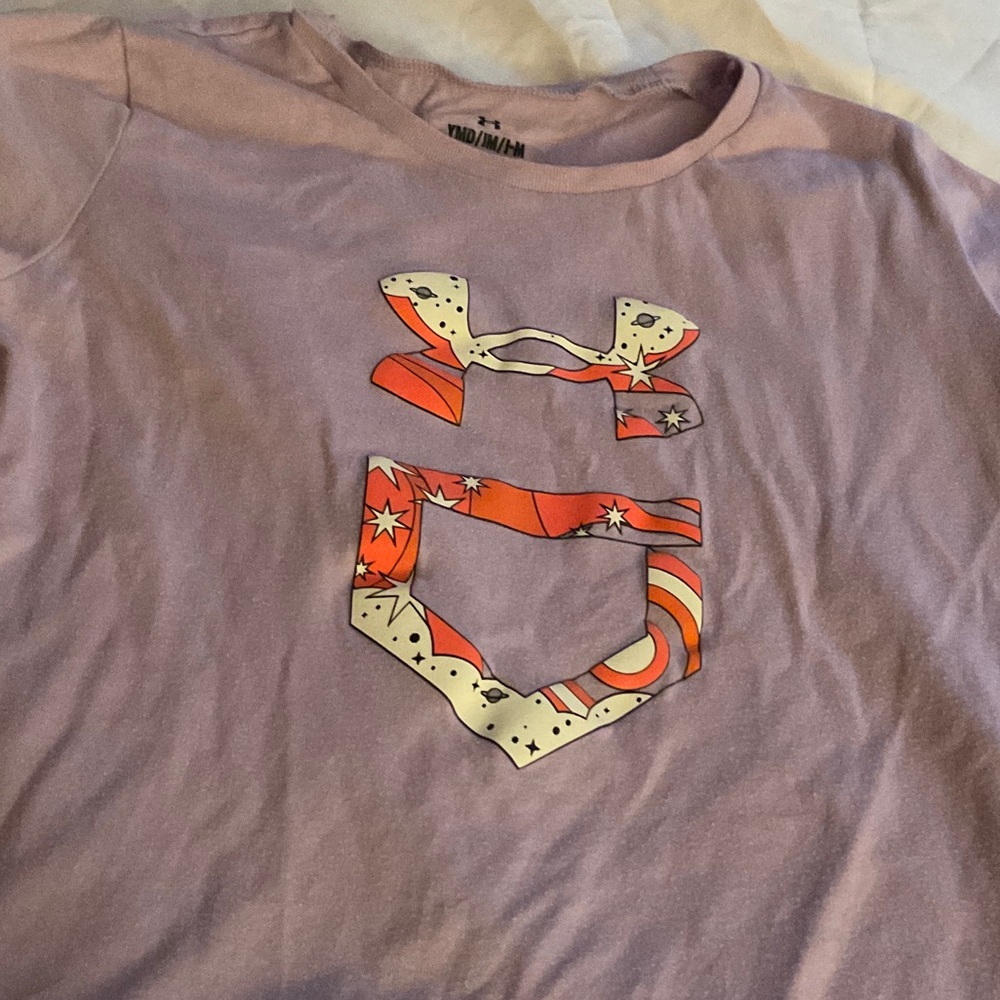 Under Armour Kids Lavender Tee with Graphic Design